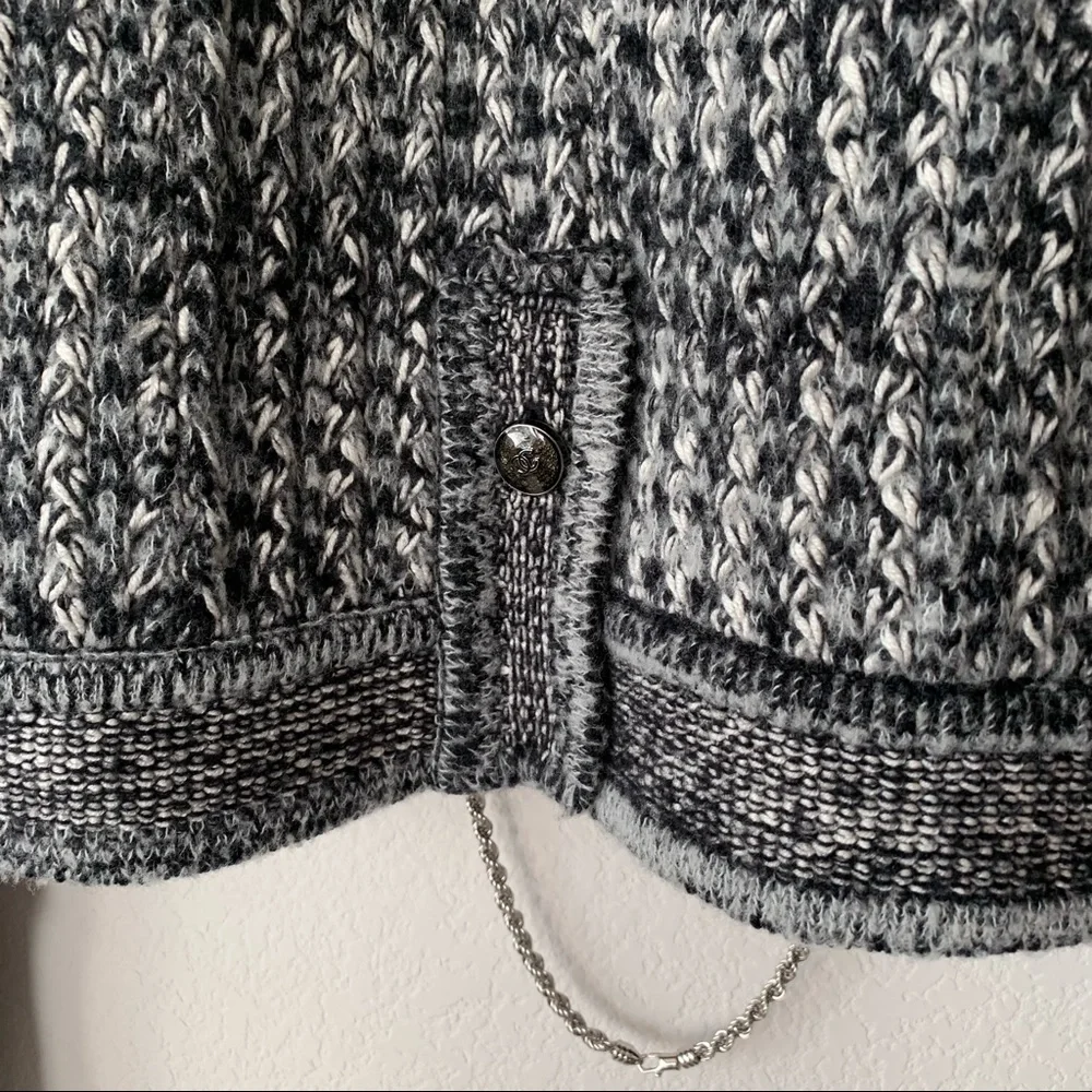 Chanel oversized crystal cashmere silk wool long cardigan cc logo